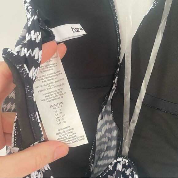 bar III Womens's Feather Daze Draped Monokini One-Piece Swimsuit Size S - Picture 5 of 5